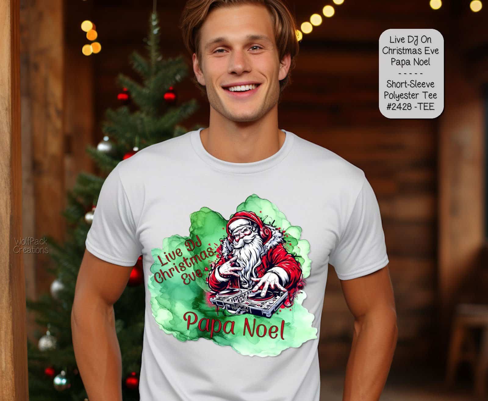 Festive Live DJ Papa Noel Shirt