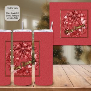 Beautiful Holiday Stainless Steel Tumbler: Merry Christmas
