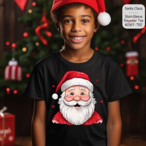 Unisex Youth Santa Short Sleeve Shirt: The Perfect Holiday Attire