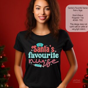 Comfort and Style: The Perfect Unisex Short Sleeve Shirt for Santa's Favourite Nurse