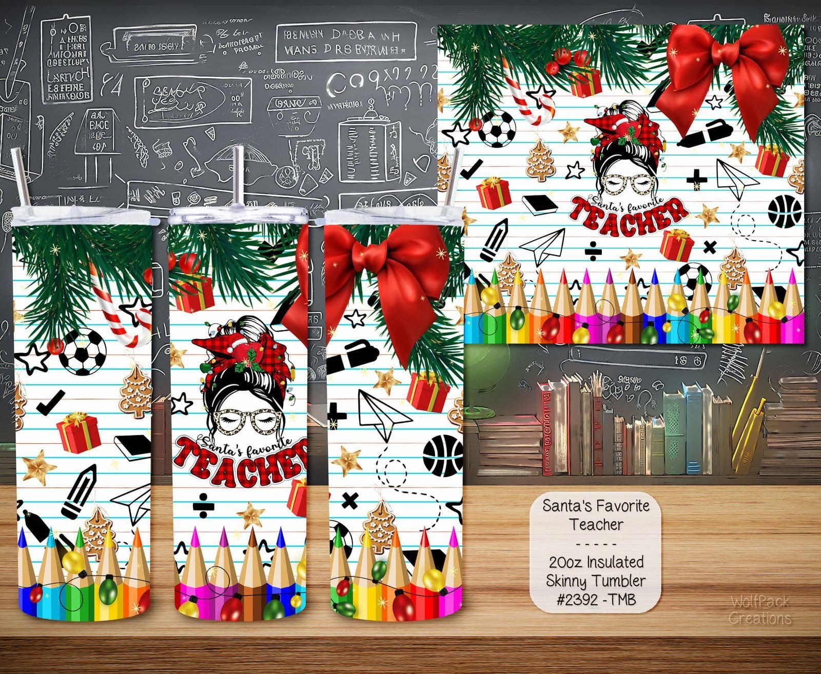Santa's Favorite Teacher Tumbler