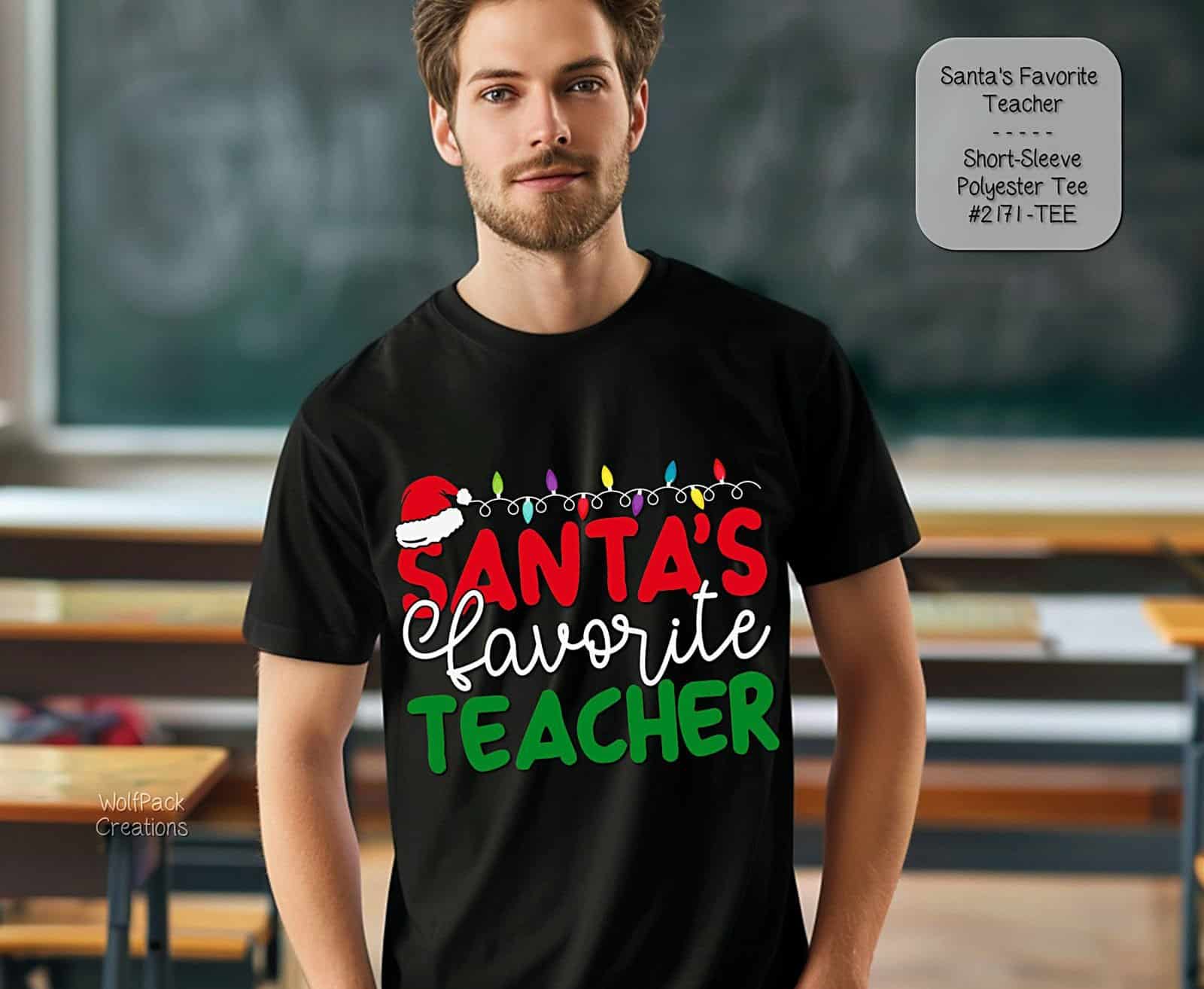 Exuberant Santa's Favorite Teacher Shirt