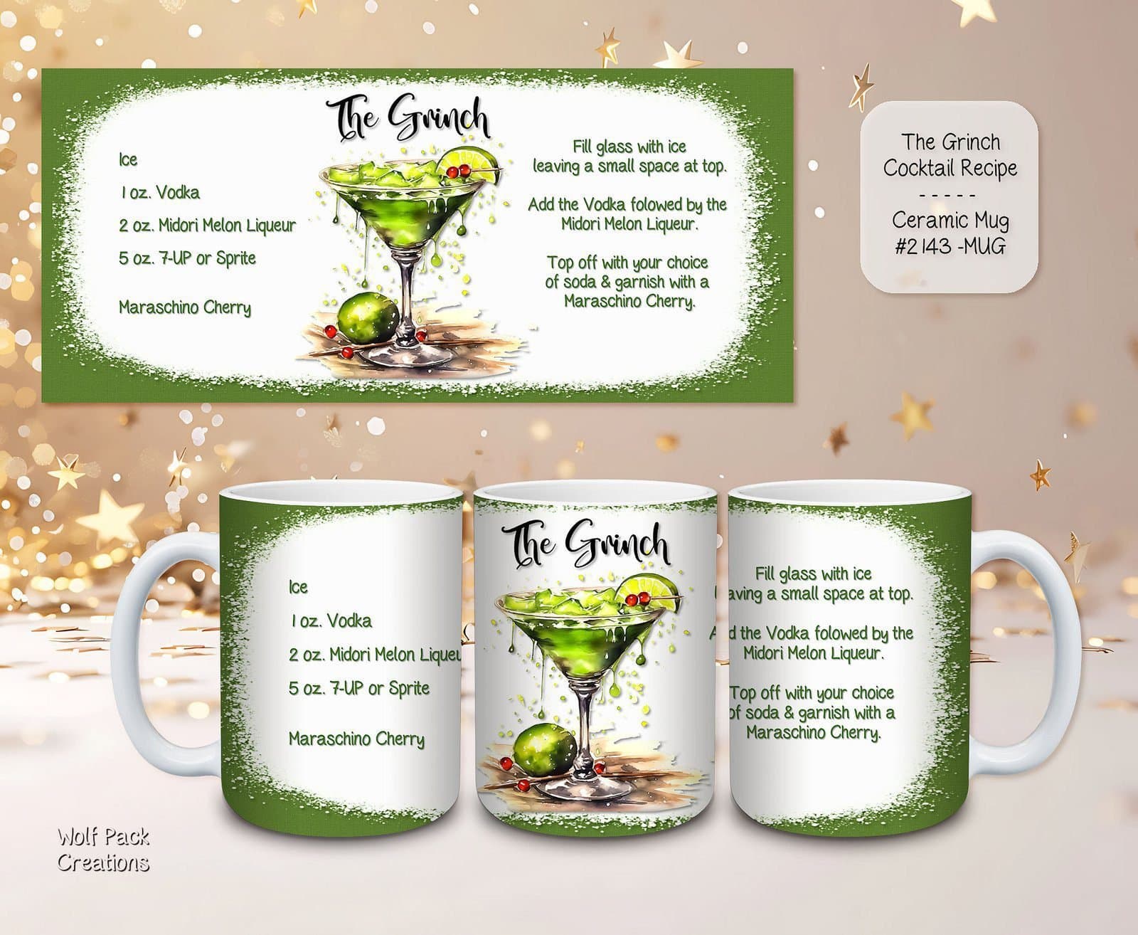 Charming Ceramic Coffee Mugs: Perfect for Every Sip of The Grinch Cocktail