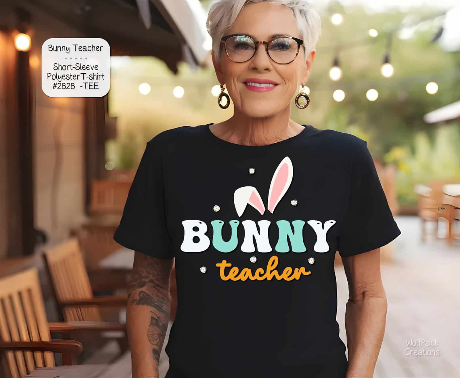 Festive Bunny Teacher Shirt