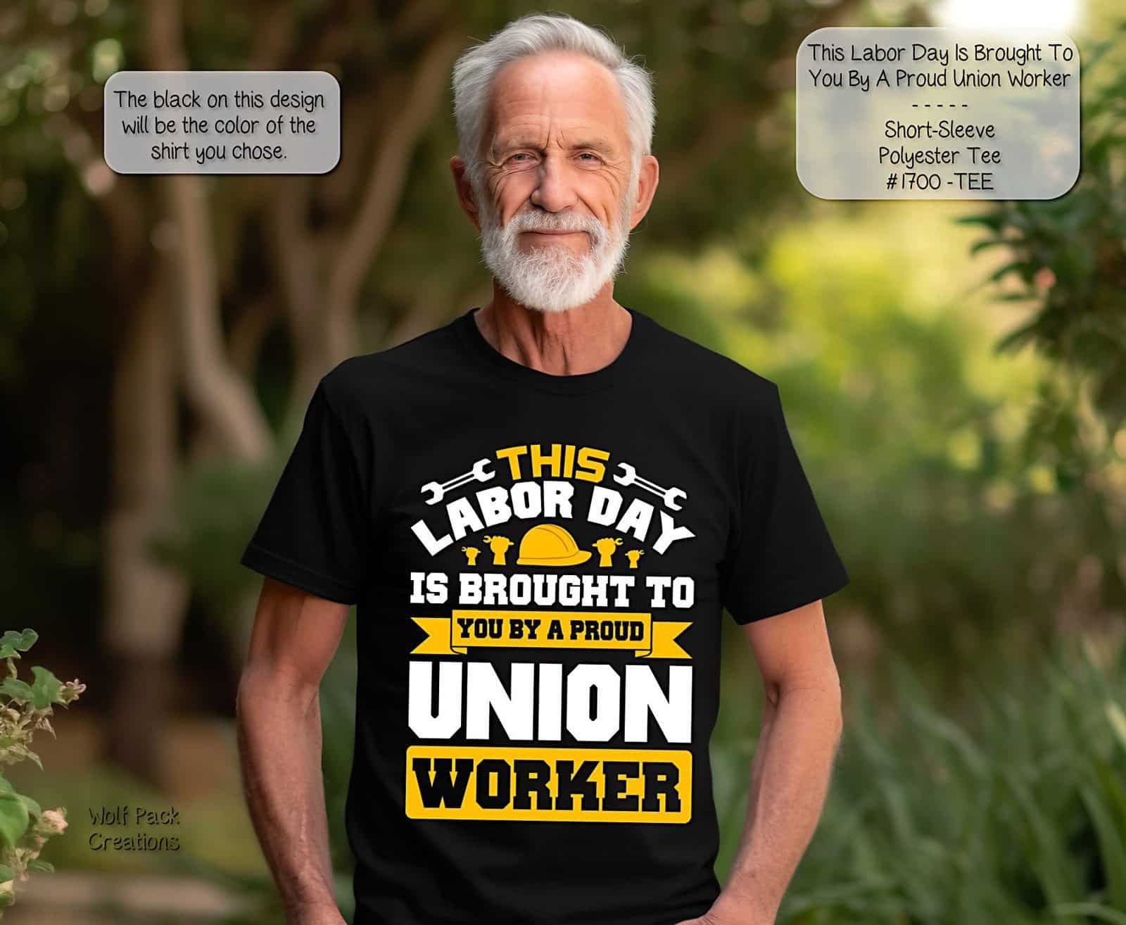 Labor Day Union Workers Design on a Short Sleeve Shirt