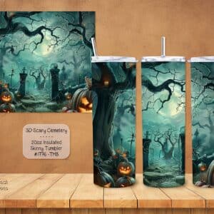 Stay Spooky with this Beautiful Stainless Steel Skinny Tumbler