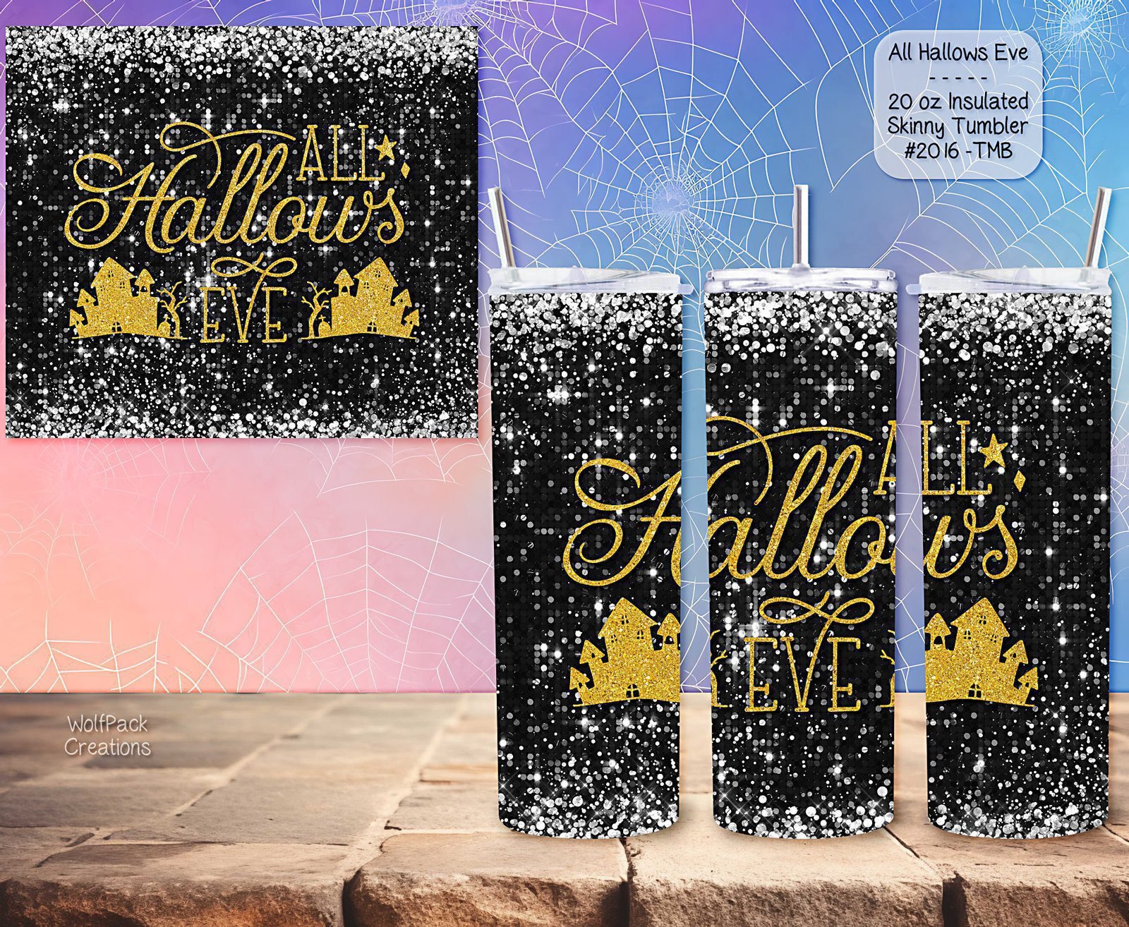 Stay Refreshed with the All Hallows Eve 20-Ounce Stainless Steel Skinny Tumbler