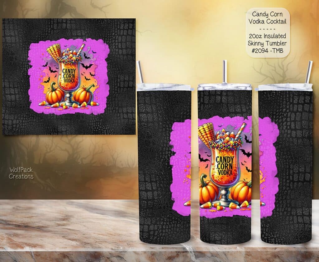 Enjoy Your Candy Corn Vodka Drinks in Style with the Stainless Steel Skinny Tumbler