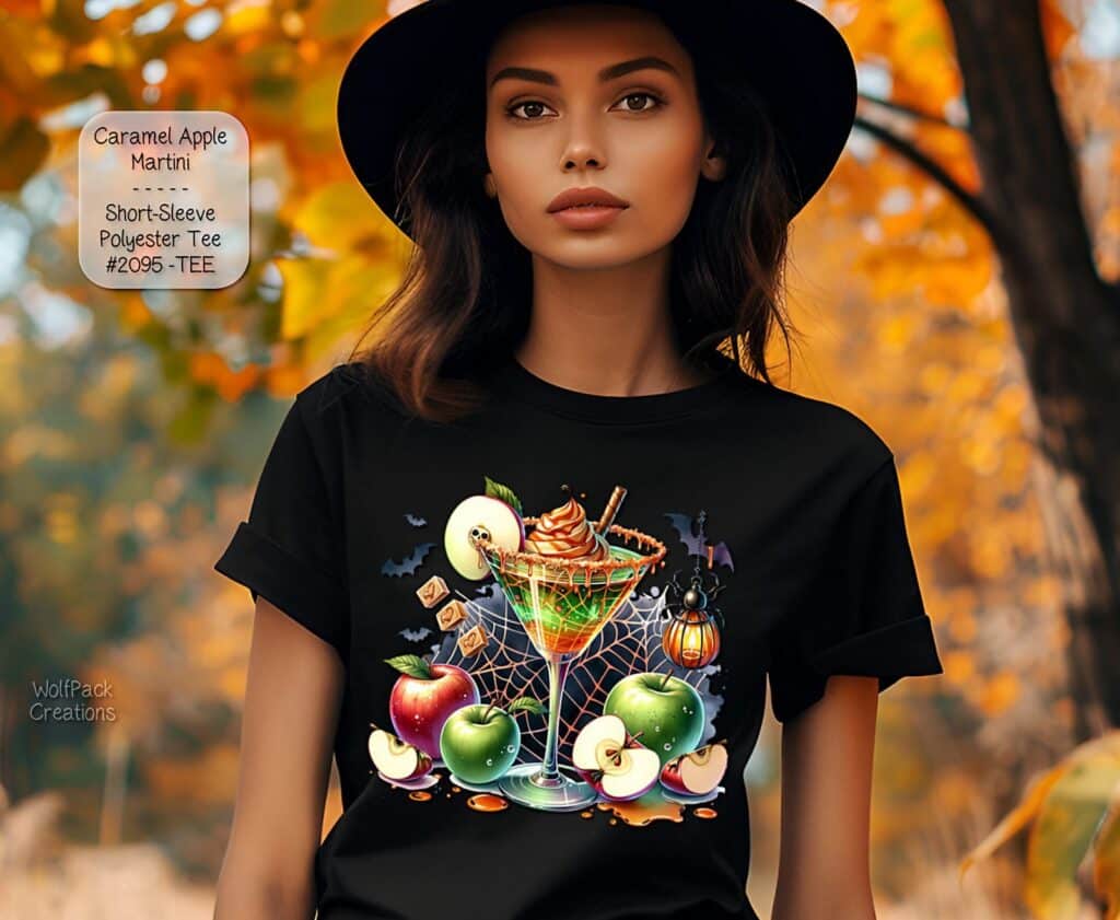 Stylish Unisex Short Sleeve Shirt in Caramel Apple Martini