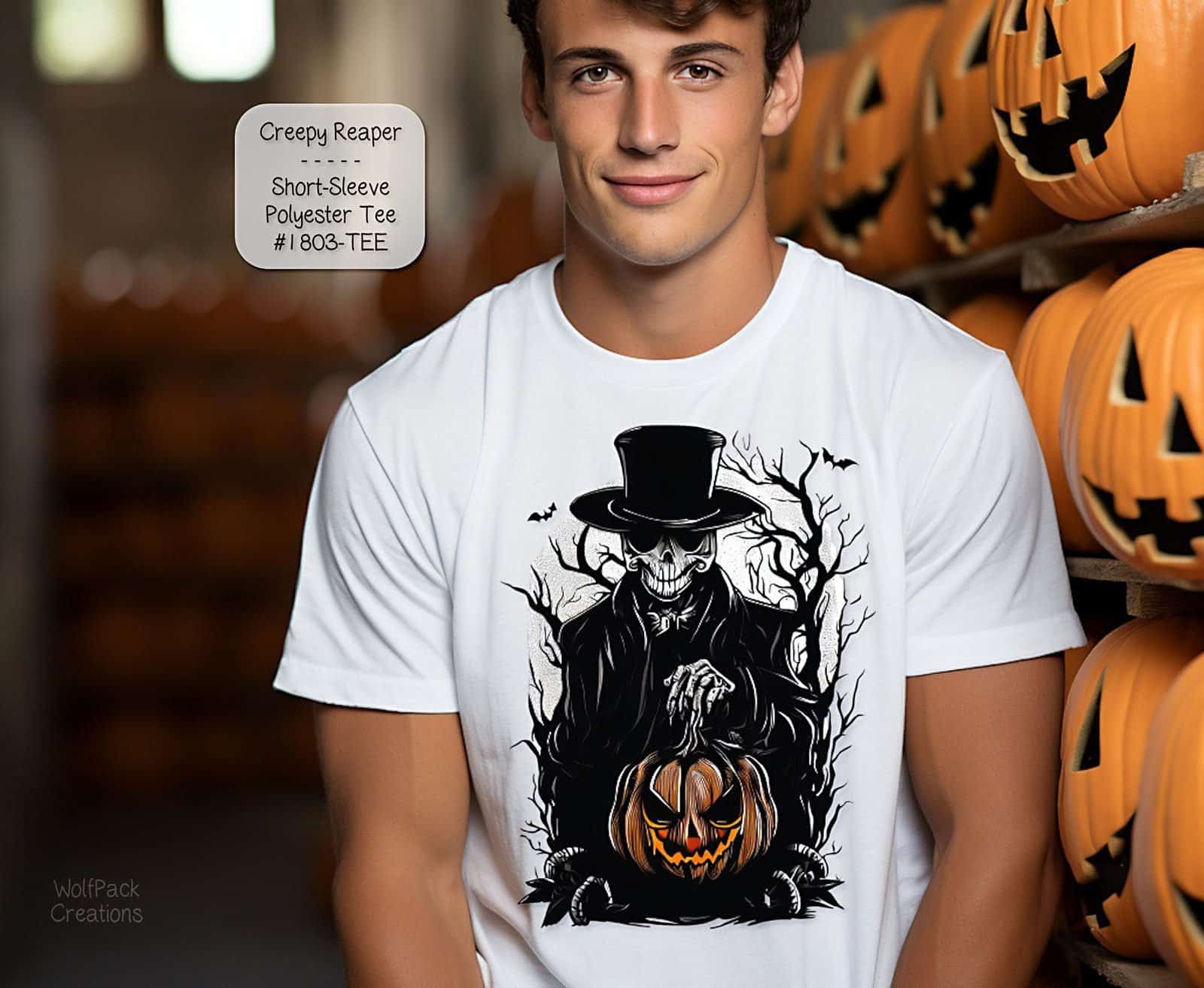 Spooky Halloweeen T-Shirt: Creepy Reaper