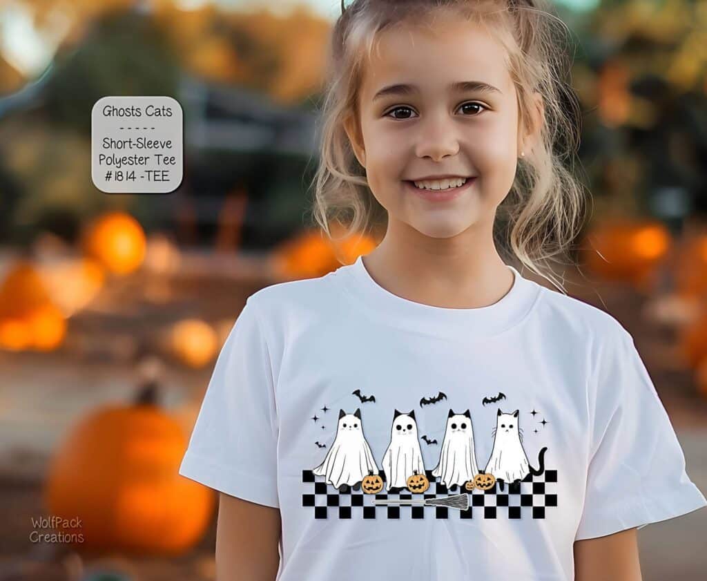 Scary Ghost Cats Halloween Shirt