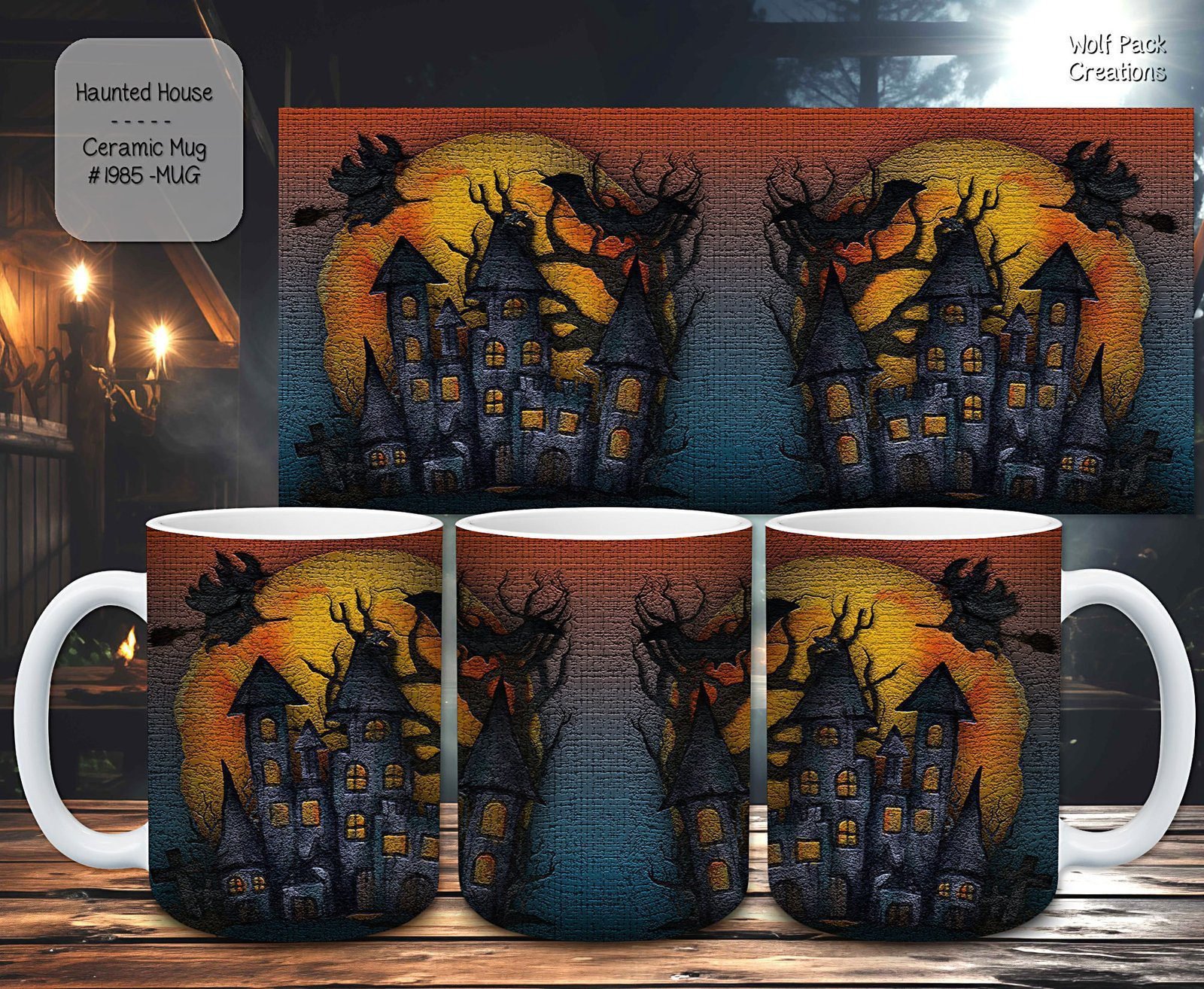 Haunted House Ceramic Coffee Mug - Perfect for Your Spooky Sips