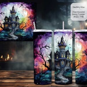 Explore Our Halloween Skinny Tumbler with a Haunting Glow Design