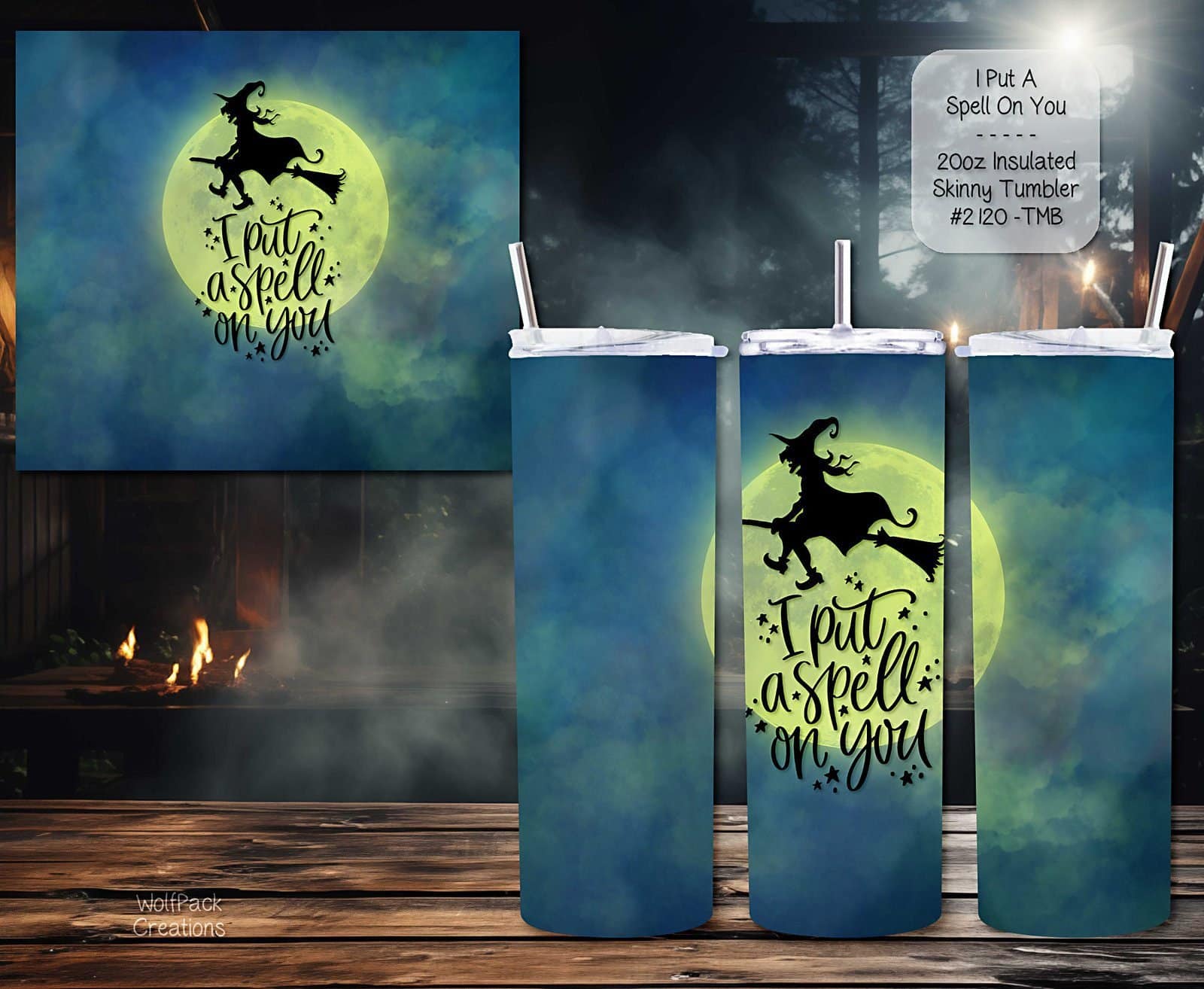 Enchanting Stainless Steel Skinny Tumbler: A 20 Ounce Insulated Witch's Companion