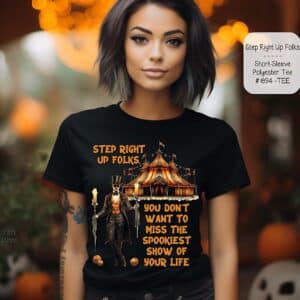Discover the Spooky Circus Short Sleeve Shirt