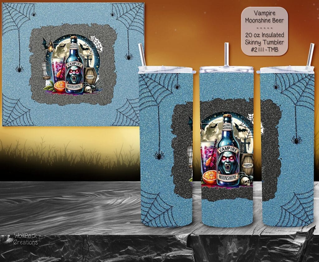 Vampire Moonshine Skinny Tumbler