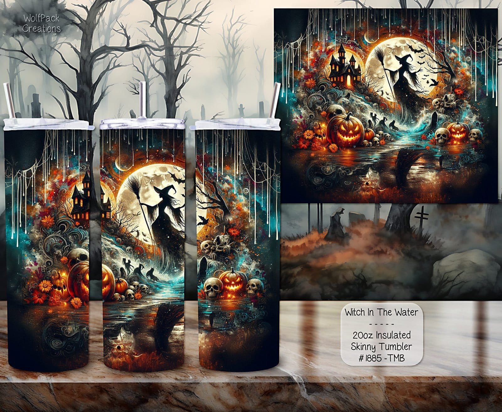 The Perfect Companion: Witch in the Water Stainless Steel Skinny Tumbler
