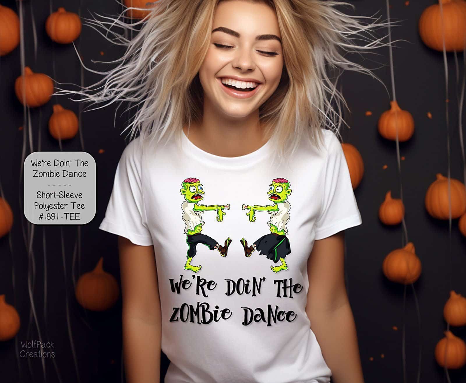 Zombie Dance Themed Short Sleeve Shirt: A Halloween Essential