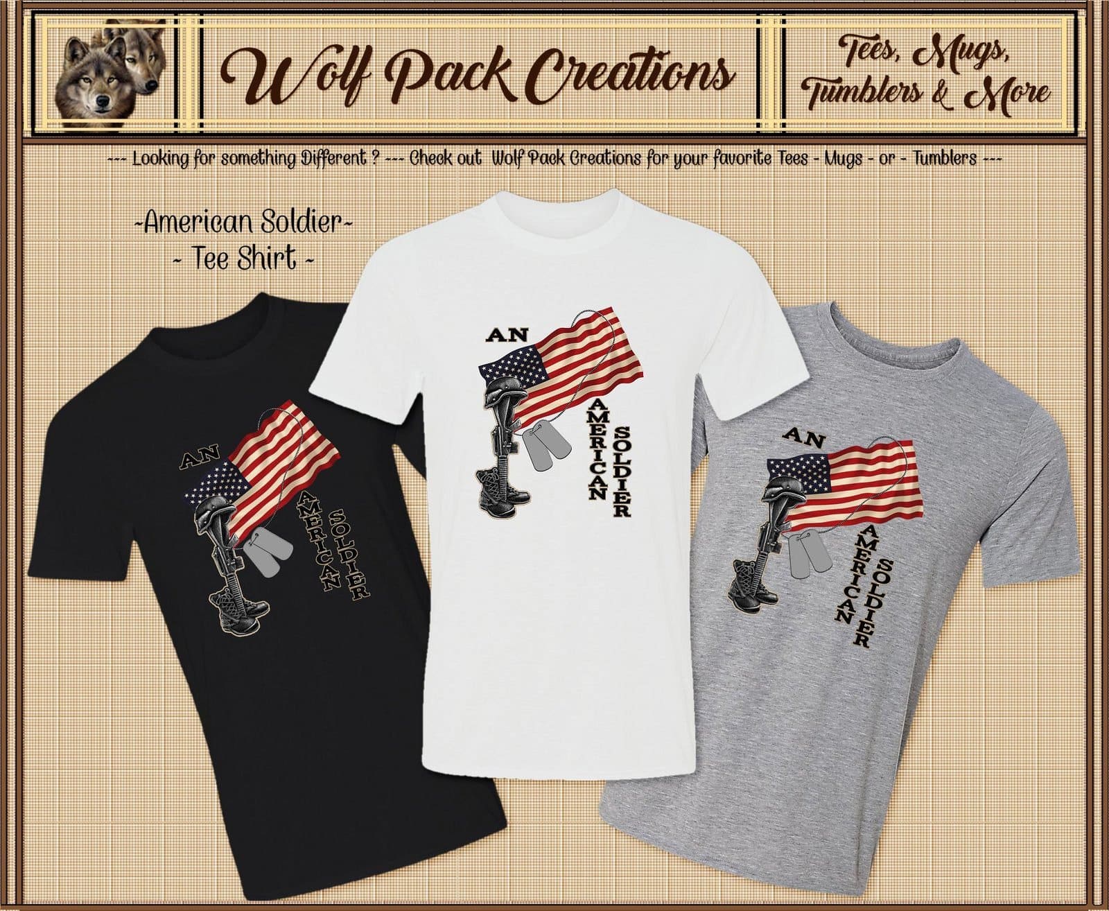 Beautiful Short Sleeve T-Shirt for the American Soldier