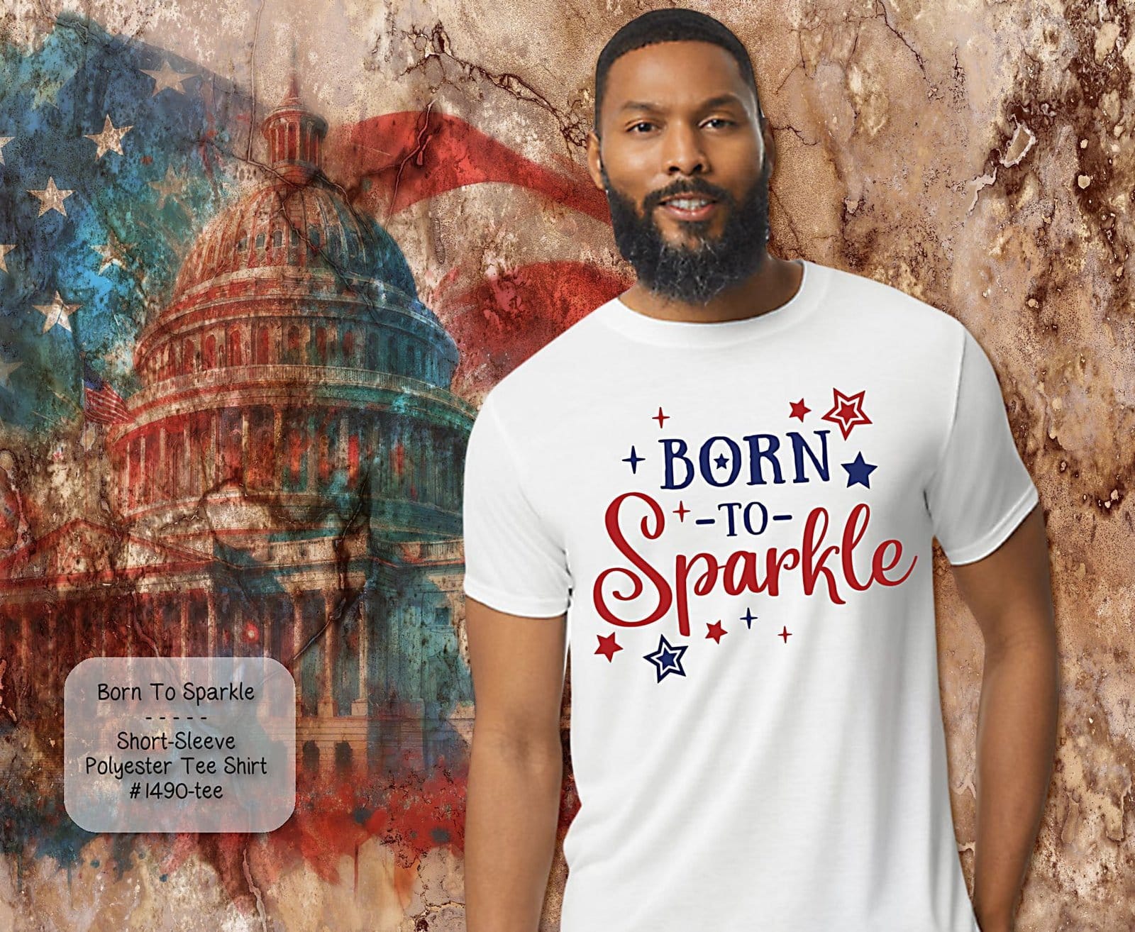 Beautiful Short Sleeve Shirt: Born to Sparkle