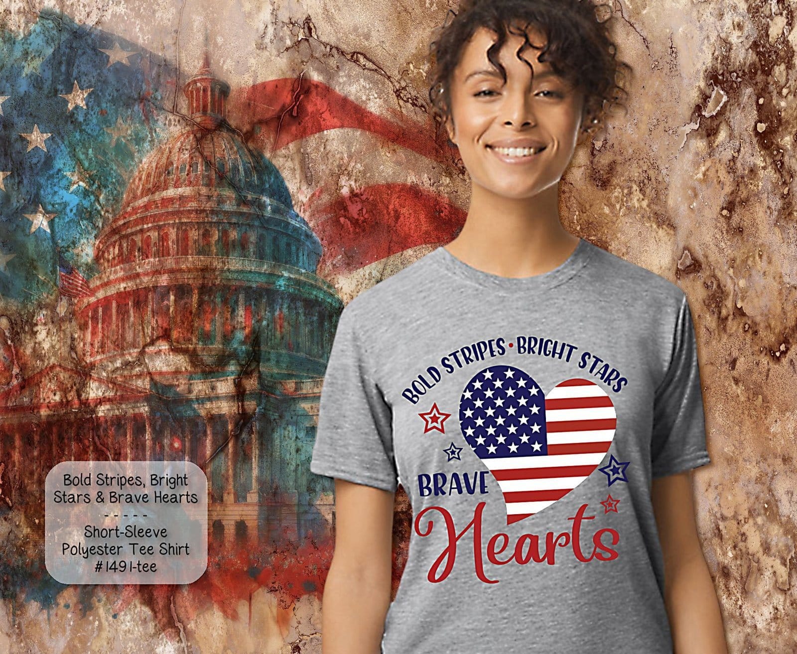 Beautiful Short Sleeve Shirt: Brave Hearts