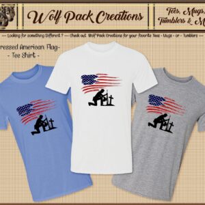 Patriotic Distressed American Flag Short Sleeve T-Shirt