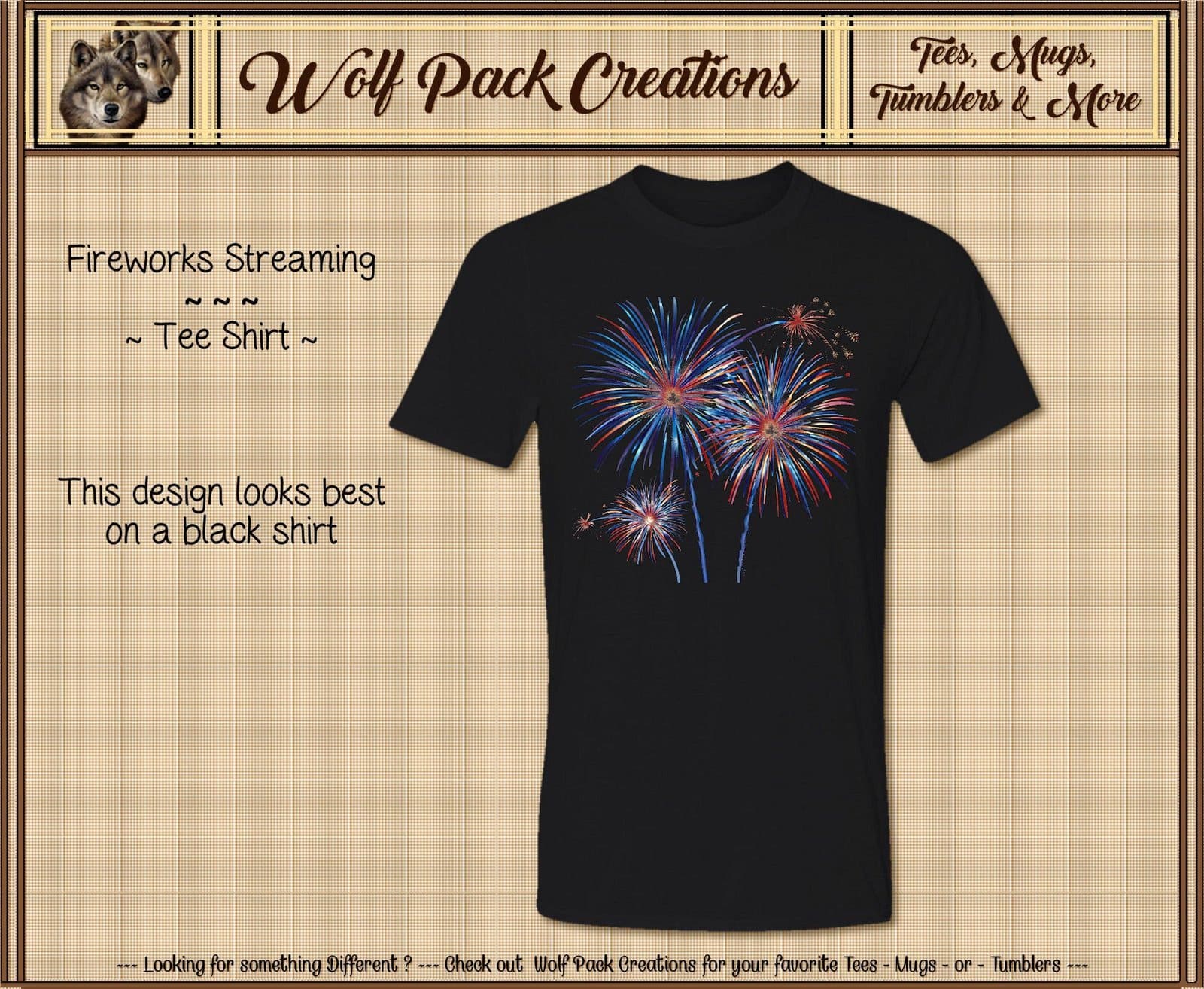 Beautiful Short Sleeve Shirt featuring Fireworks