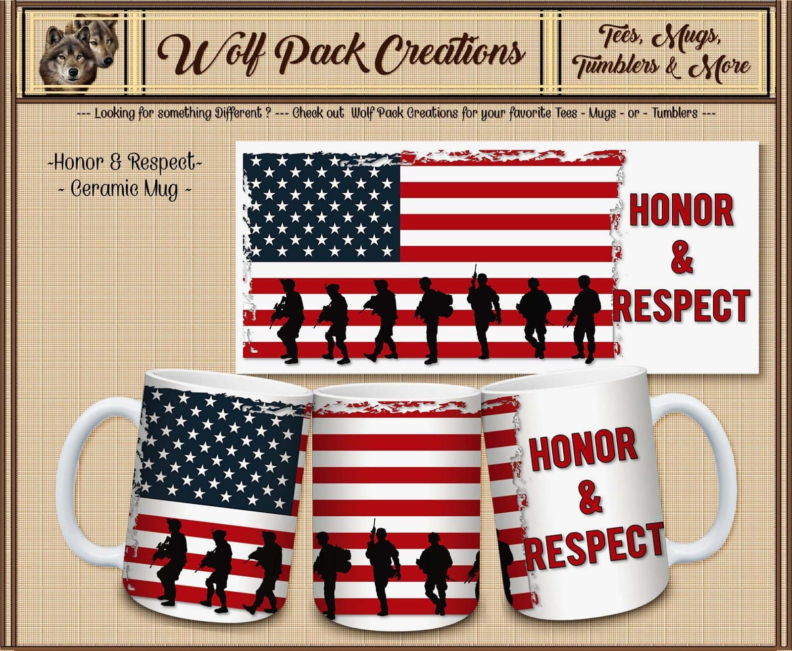 Beautiful Honor and Respect Ceramic Mug