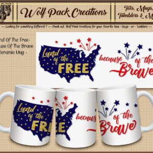 Patriotic Land of the Free Ceramic Mug