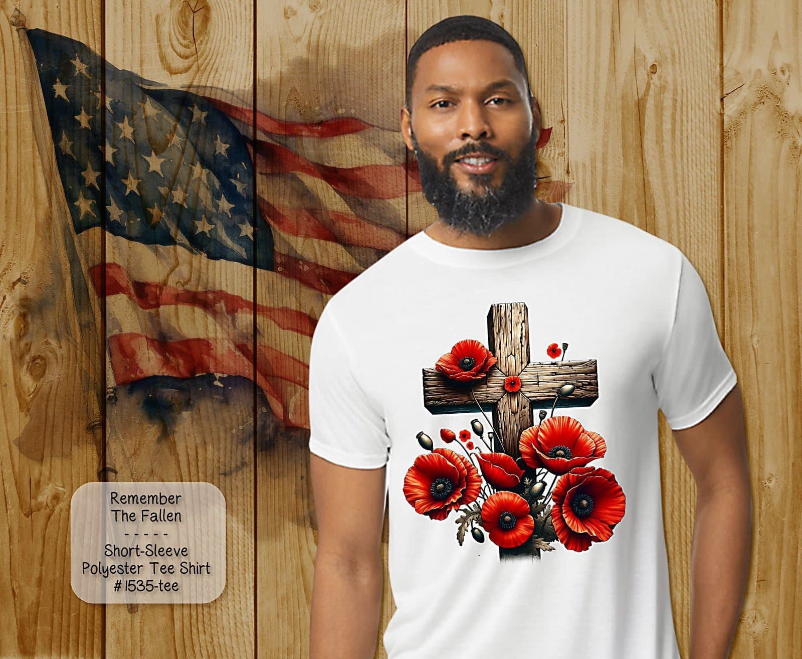 Short Sleeve Shirt reminding us to Remember the Fallen