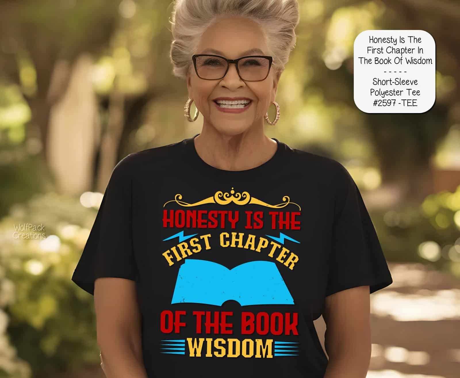 Unisex Polyester Short Sleeve Shirt: Honesty