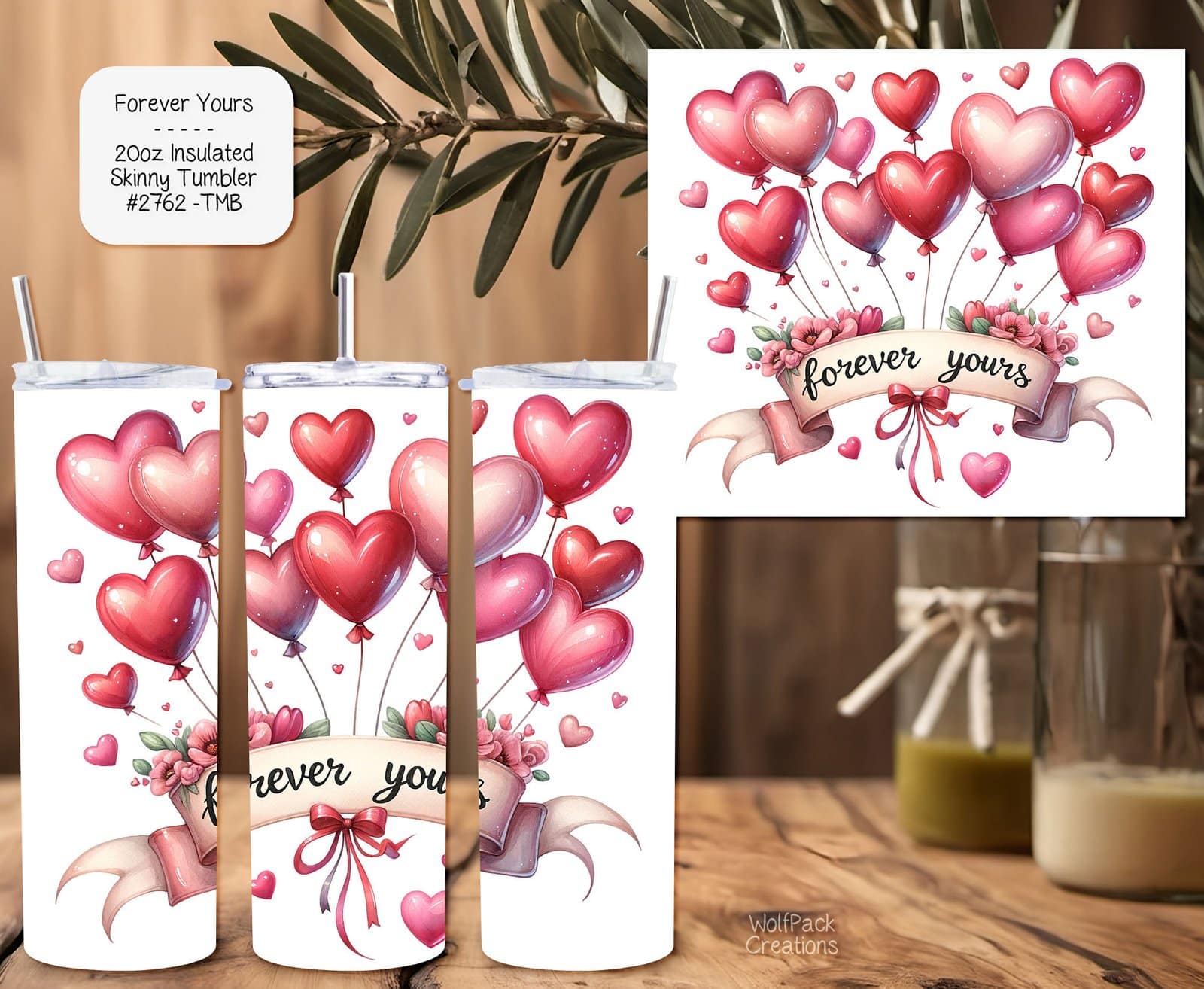 Sweet Forever Yours Valentines Tumbler