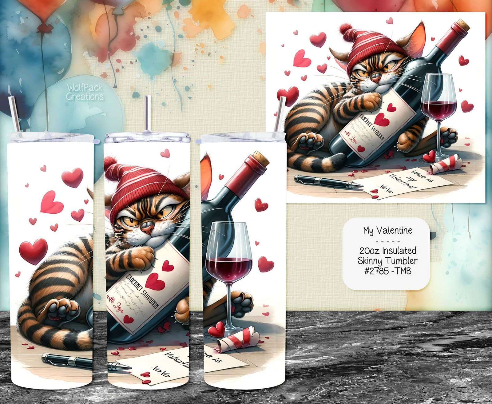 Adorable Valentine's Day Tumbler