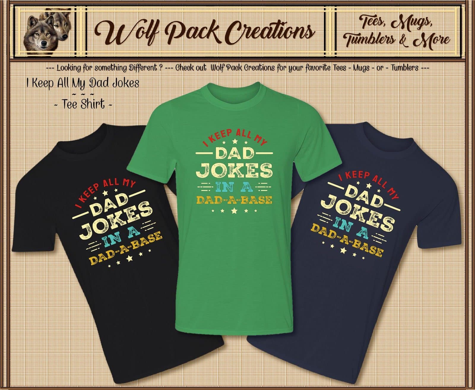 Dad Jokes in a Dad-A-Base Short Sleeve T-Shirt