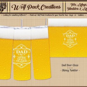 Beautiful Skinny Tumbler: Dad: The Man, The Myth, The Legend