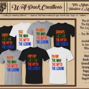 Personalize this Short Sleeve T-Shirt: The Man, The Myth, The Legend