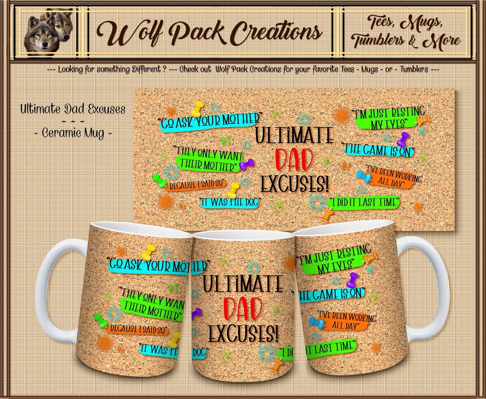Ultimate Dad Excuses Beautiful Ceramic Mug