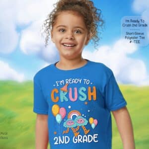 Stylish Youth Short Sleeve Shirt for 2nd Grade Students