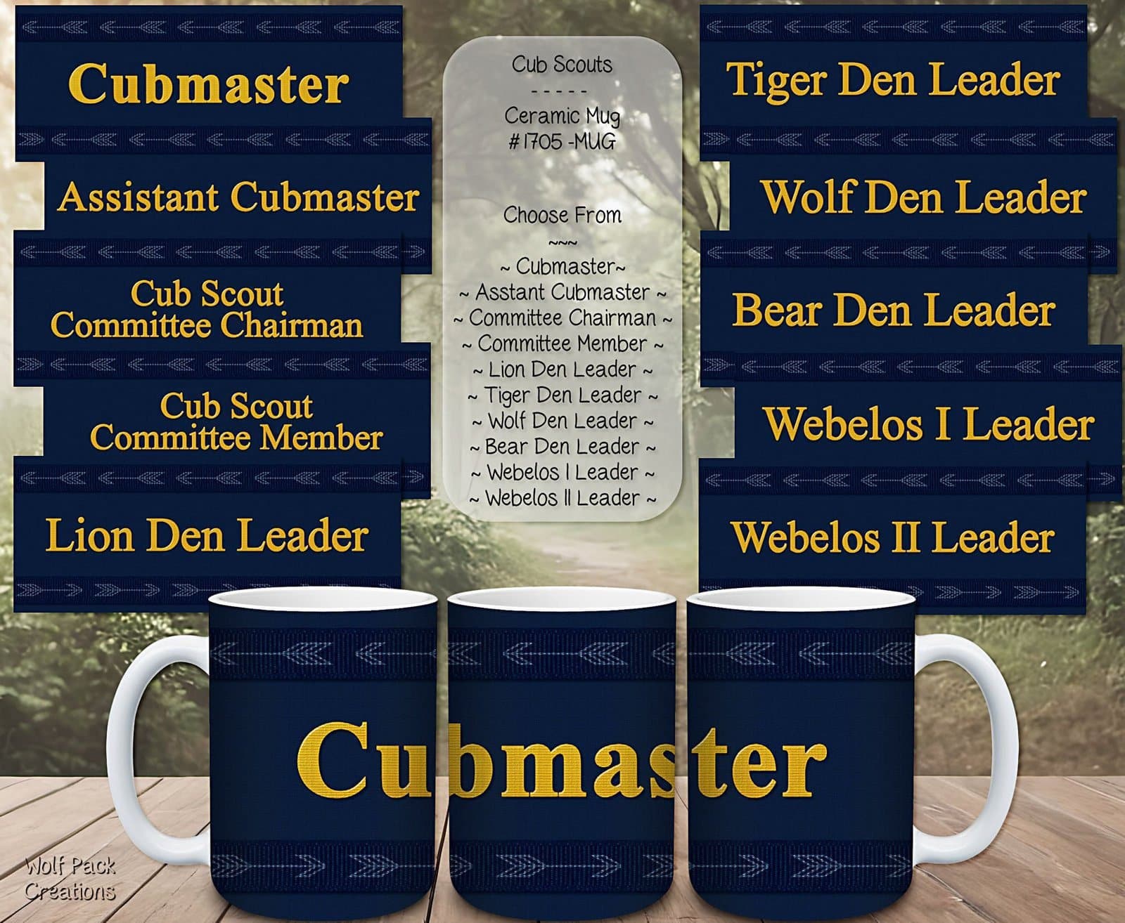 Personalizable Ceramic Mug: Cub Scouts Leaders