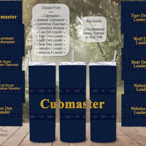 Personalizable Skinny Tumbler: Cub Scouts Leaders