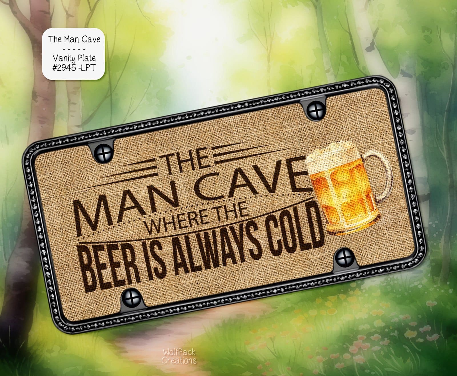 The Man Cave License Plate