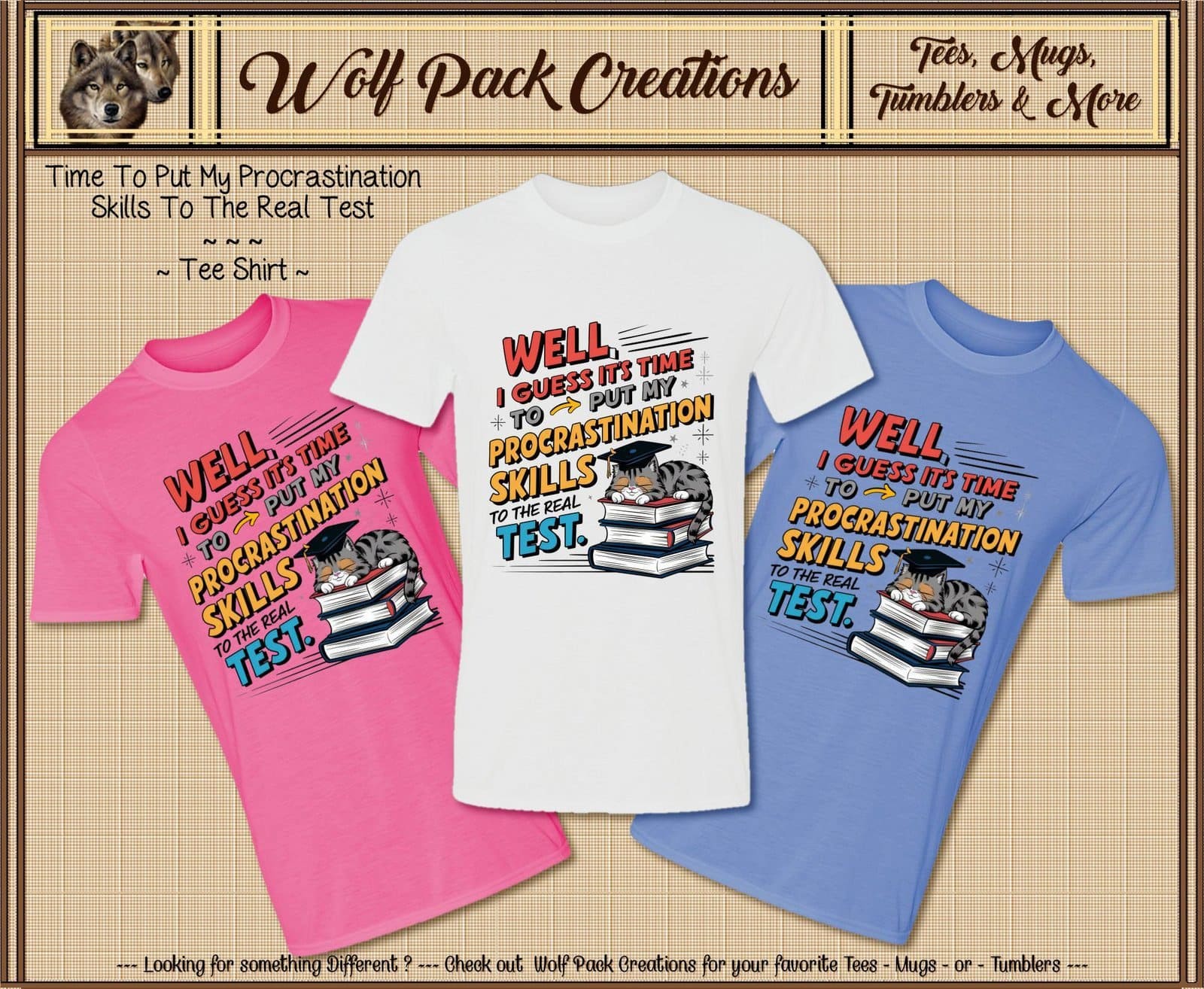 Beautiful Short Sleeve Shirt for Procrastinators