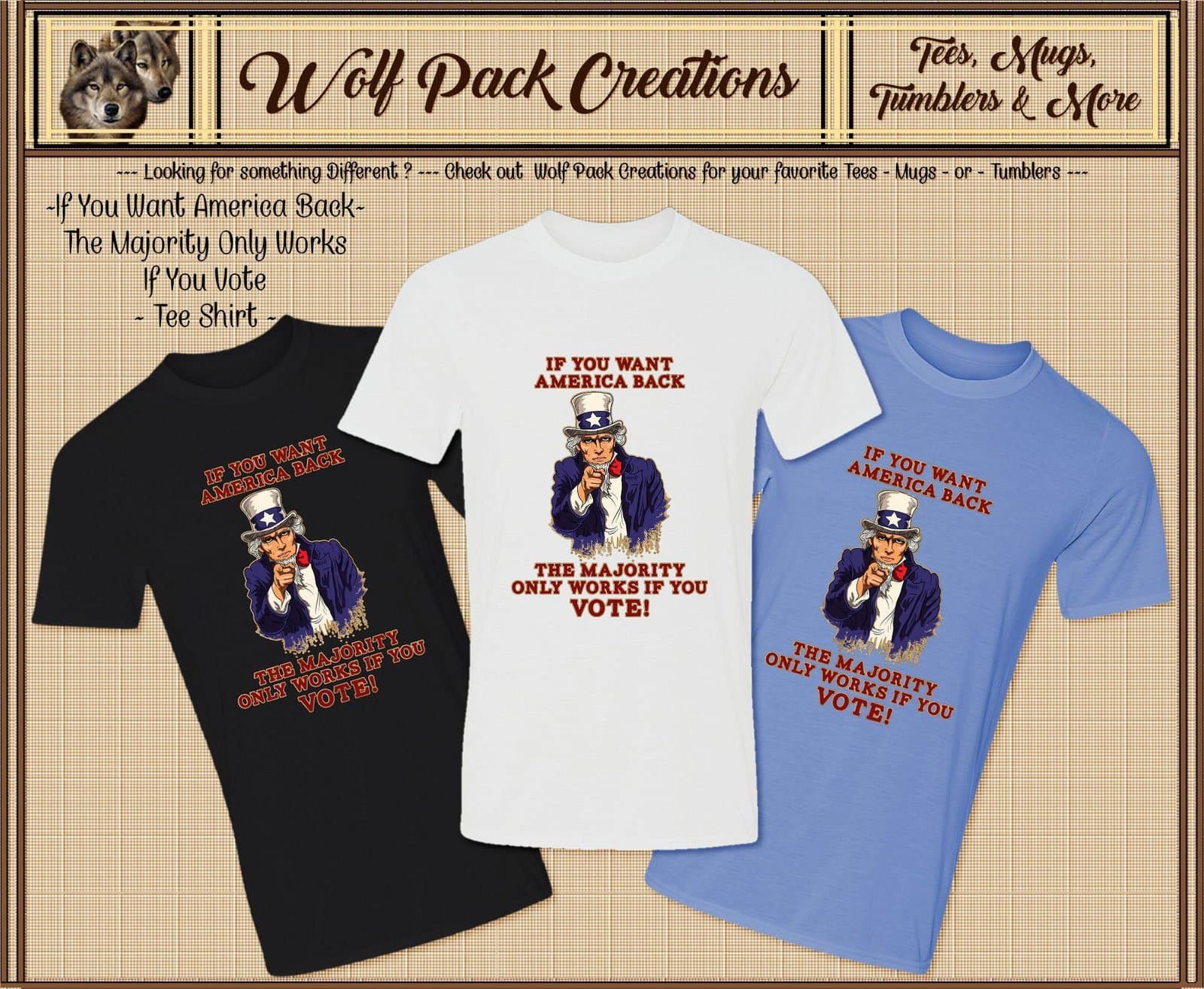 Powerful Short Sleeve T-Shirt Supports Voting