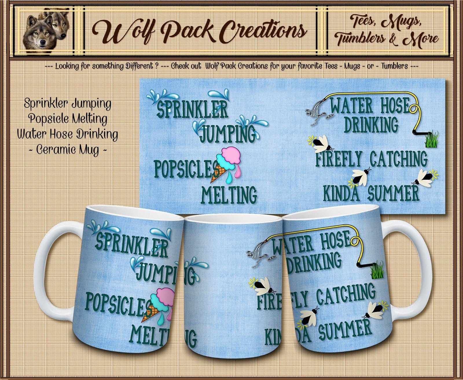 Beautiful Ceramic Mug describing the Perfect Summer