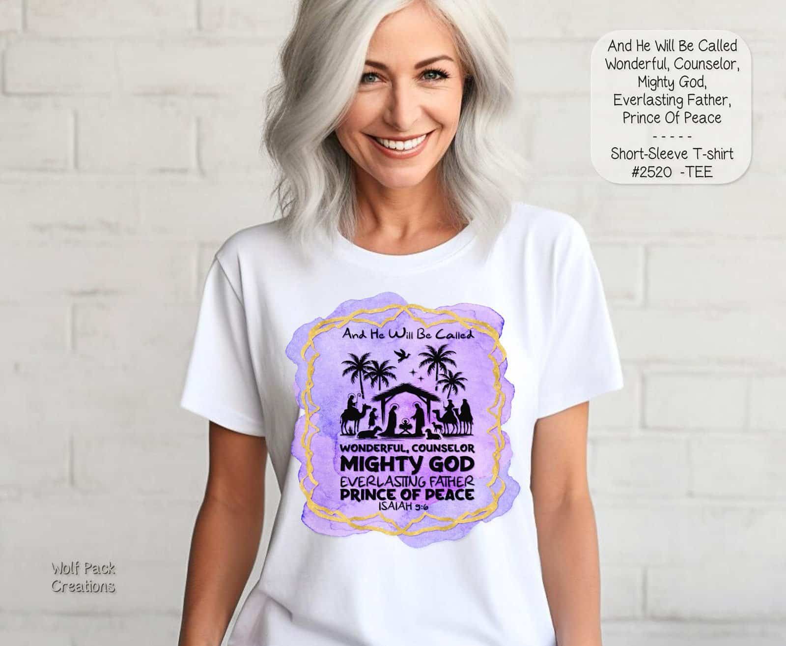 Beautiful Holiday Short Sleeve Shirt: And He Will Be Called Mighty God