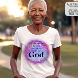 Beautiful Holiday Short Sleeve Shirt: Be Still and Know That I Am God