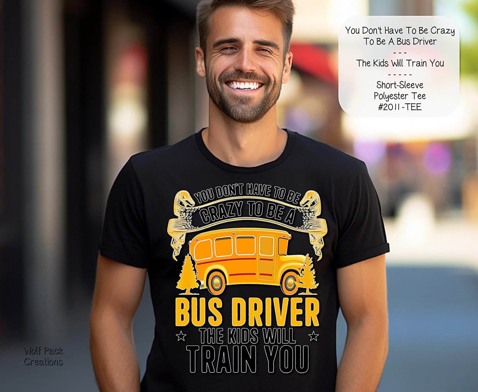 Unisex Short Sleeve Polyester Shirt for the Bus Driver