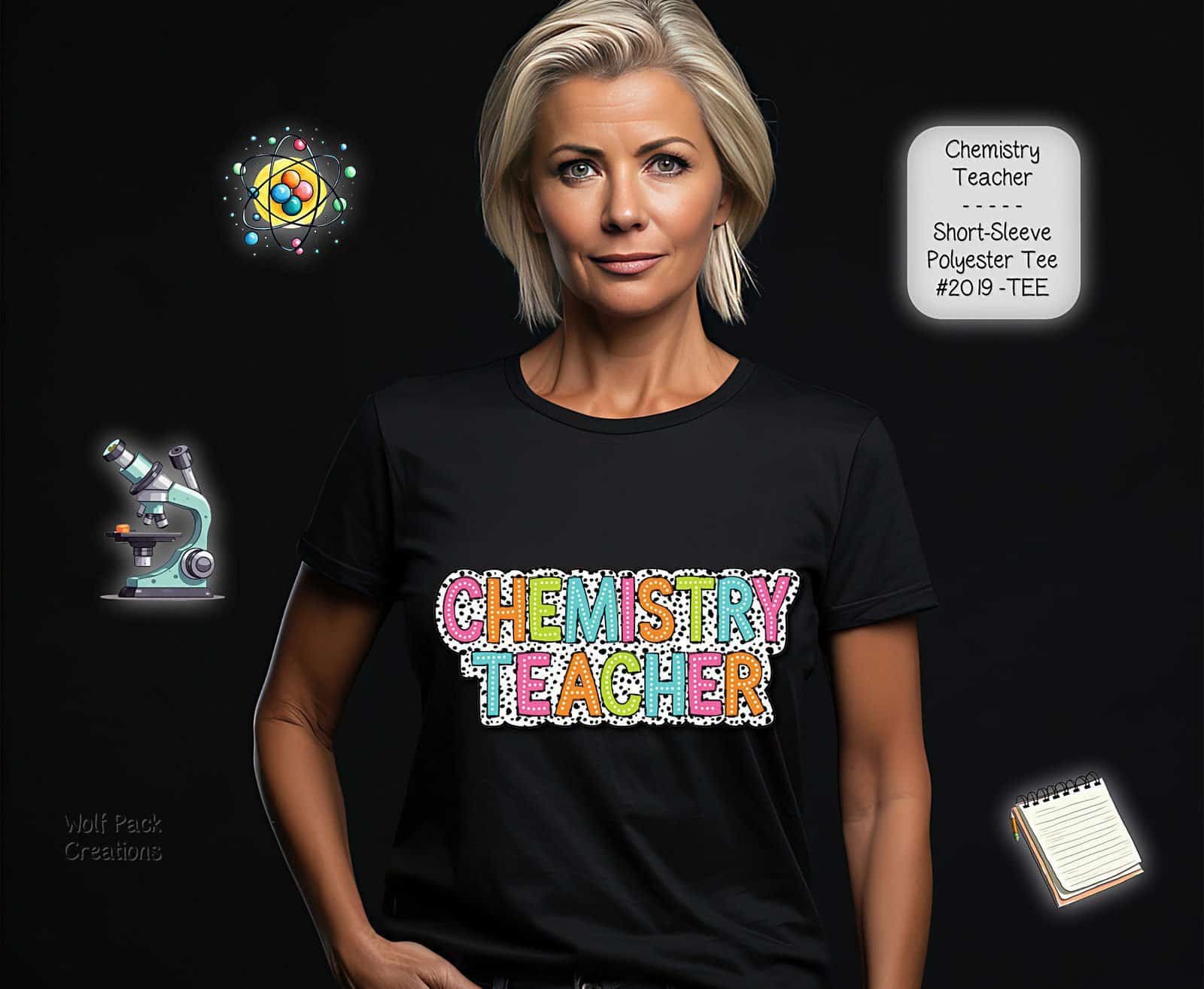 Unisex Short Sleeve Polyester Shirt for Chemistry Enthusiasts