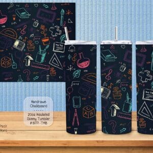 The Ultimate Chalkboard Design Stainless Steel Skinny Tumbler