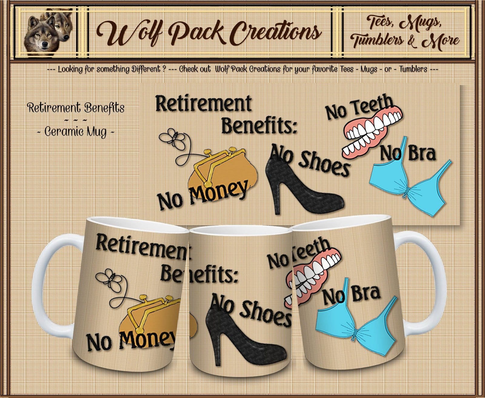 Retirement Benefits for Her Beautiful Ceramic Mug